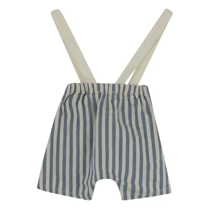 Babe & Tess Short à Bretelles Rayé Sebastiano | Bleu indigo