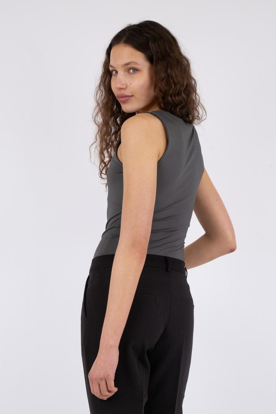 Neo Noir Sophia Jersey Top antracit