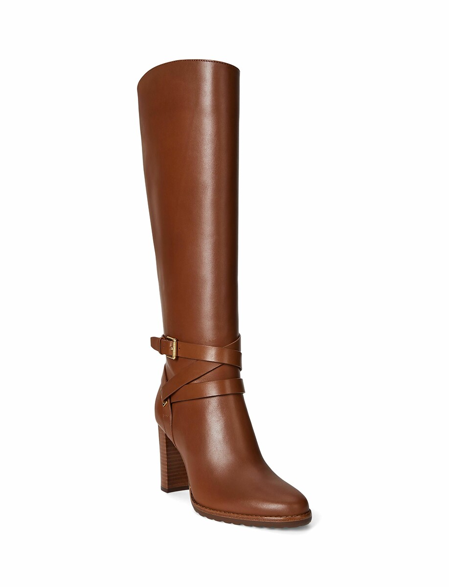 LAUREN RALPH LAUREN<br>Botas de couro com salto Collens