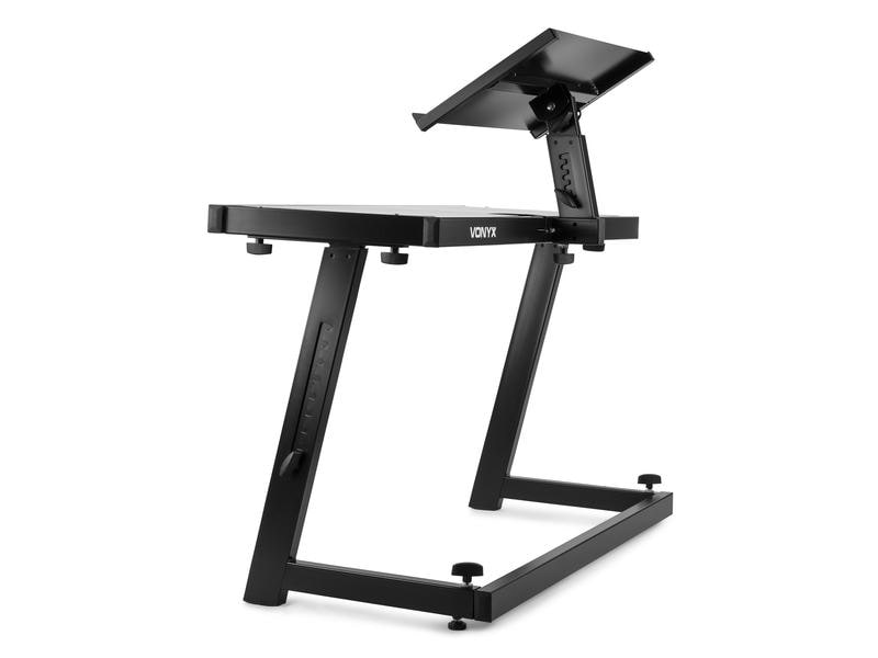 Vonyx Mobiler DJ Stand DB10 Mobiler DJ Tisch mit Laptop Halter