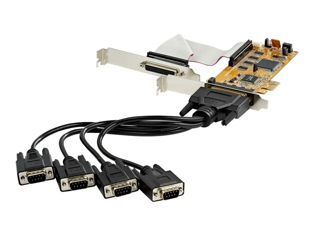 StarTech.com 8-Port PCI Express RS232 Serial Adapter Card, PCIe RS232 Serial Card, 16C1050 UART, Low Profile Serial DB9 Controller/Expansion Card, 15kV ESD Protection, Windows/Linux - Full Profile Bracket Incl - Seriel adapter - PCIe lavprofil - RS-2
