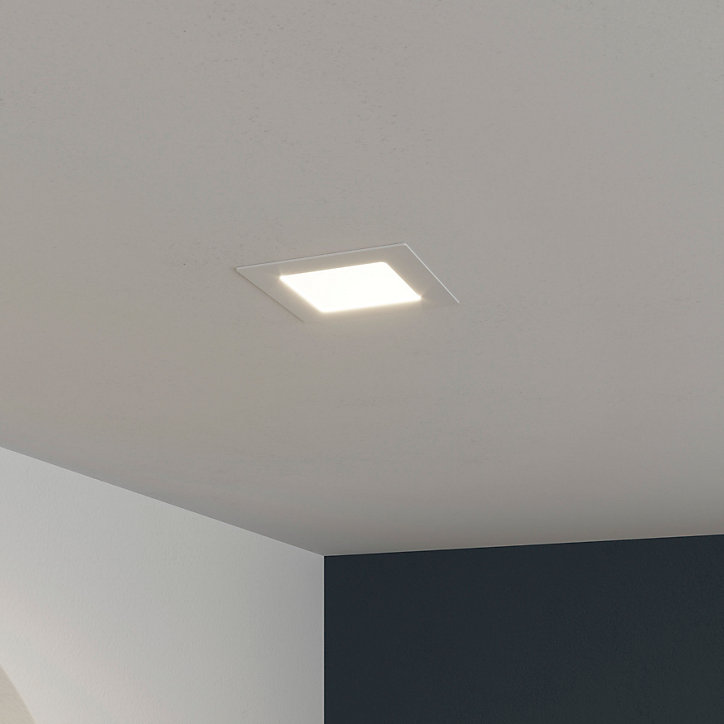 Spot encastrable Octave LED intégrée blanc neutre IP20 850lm 10W Ø17,2xH.2,1cm blanc GoodHome