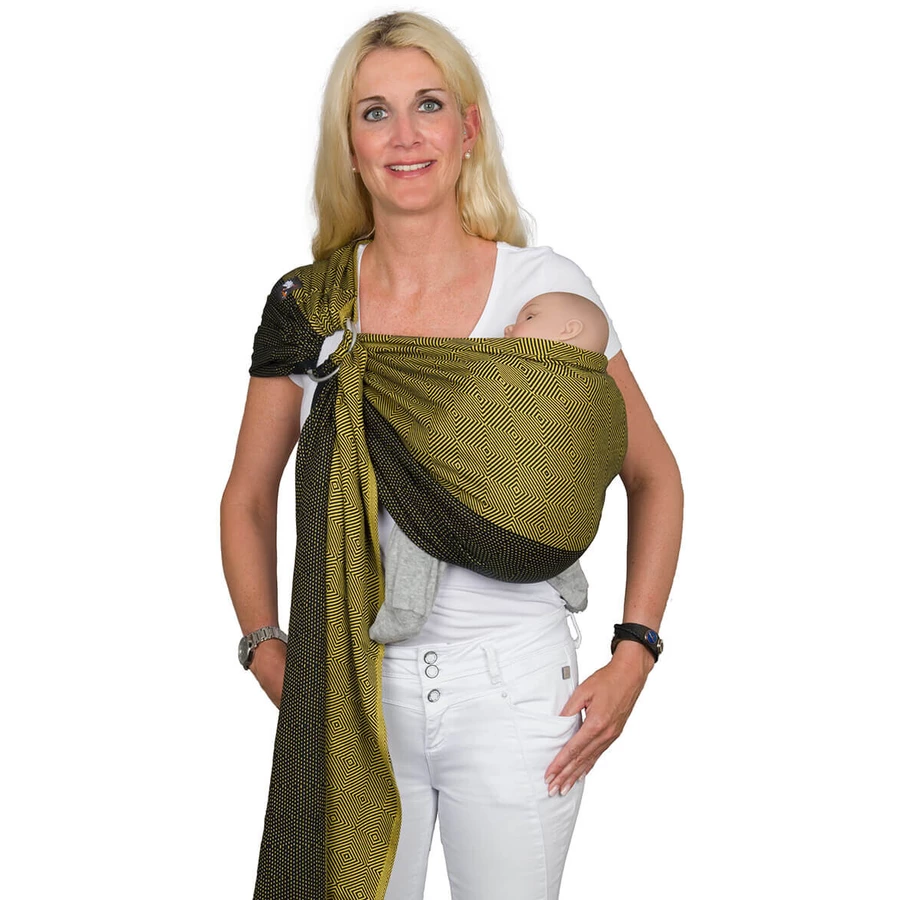 Hoppediz Babytragetuch Ring-Sling Papamoa  lemon
