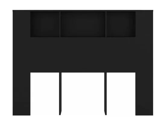Armoire de tête de lit Noir 140x18,5x104,5 cm