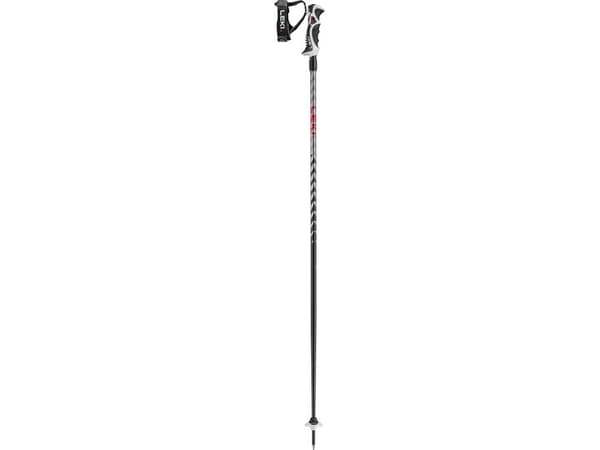 LEKI Hot SHOT S, Skirenn, 135 cm, Voksen, Unisex, Sort, Lysegrå, Aluminium