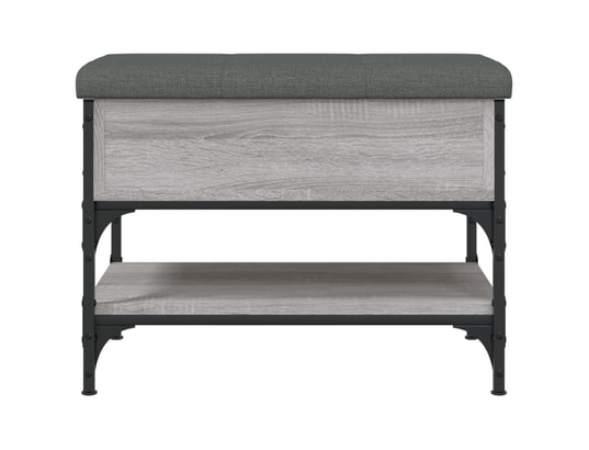 VIDAXL - Banc à chaussures sonoma gris 62x42x45 cm bois d'ingénierie
