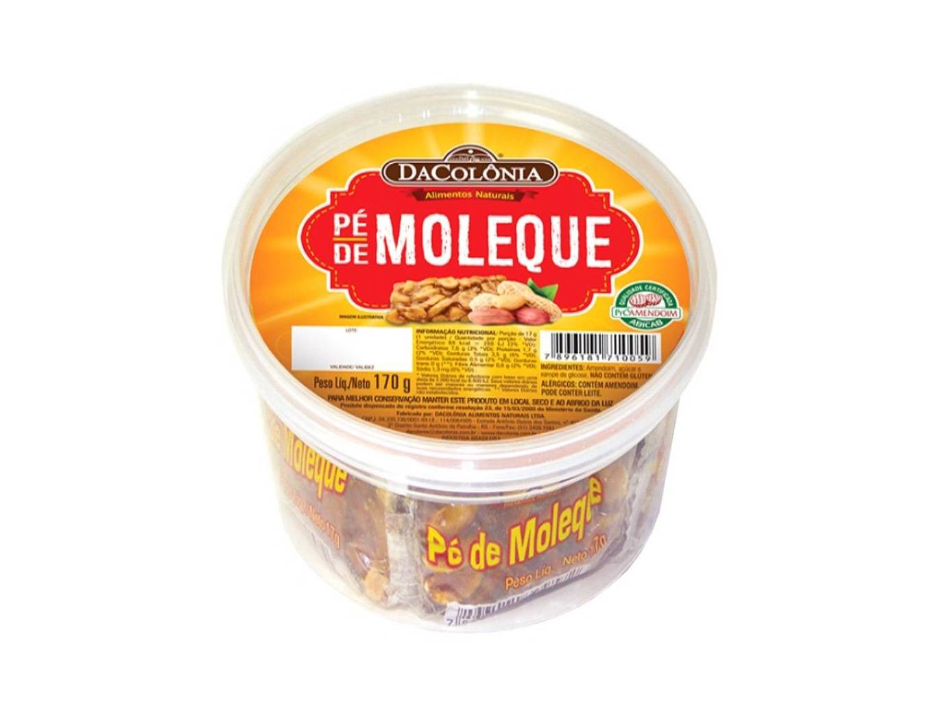 PÉ DE MOLEQUE DACOLÔNIA 170G