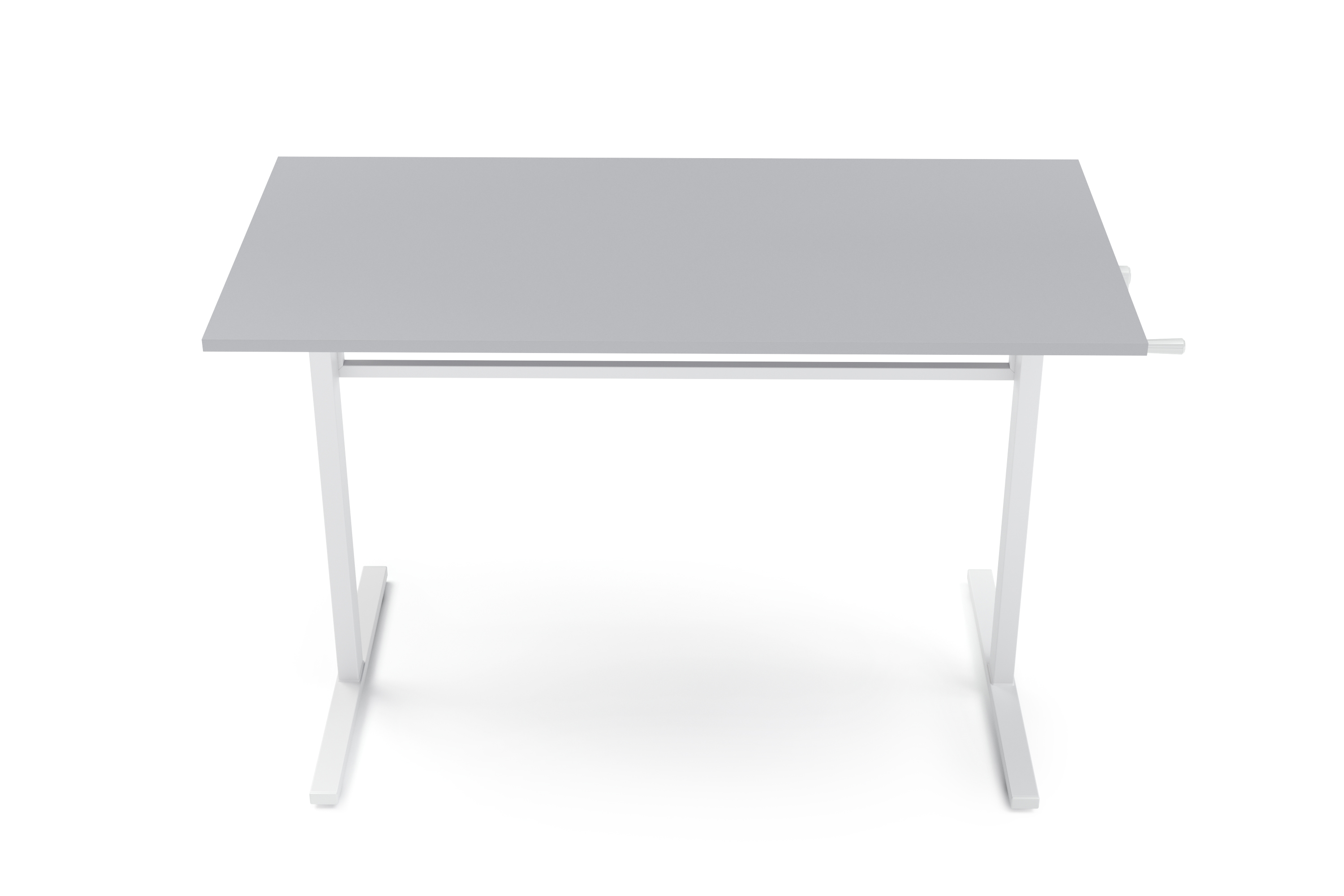Stehpult manuell höhenverstellbar grau/weiss 120 x 60 cm