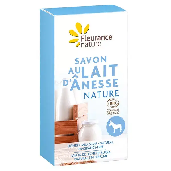 Sabonete orgânico neutro de leite de burra Fleurance Nature 100g