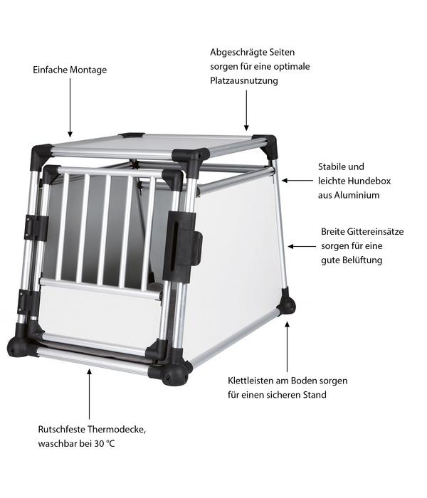 Trixie Hundetransportbox Aluminium,