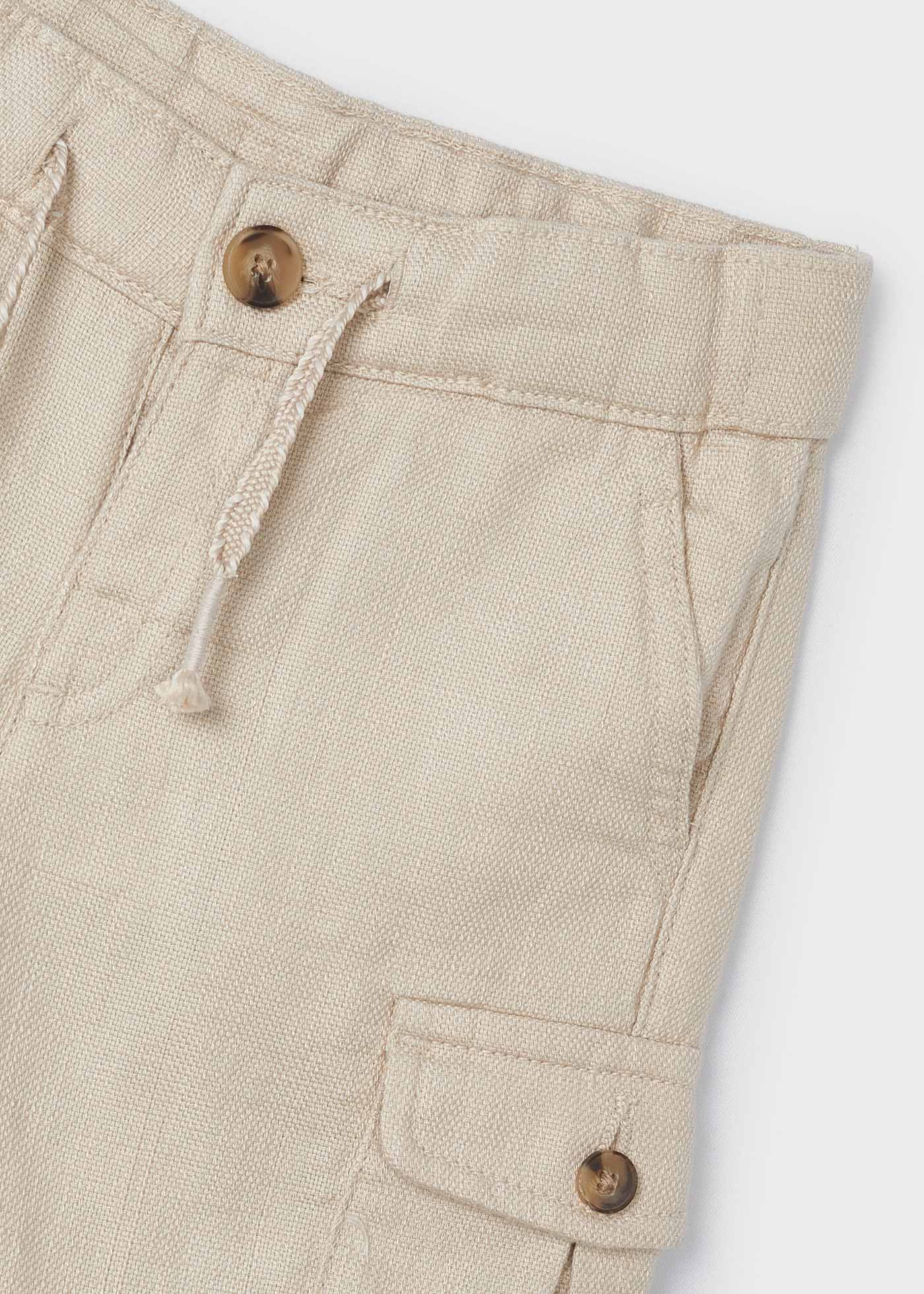 Bermuda de algodão Better Cotton infantil cor creme
