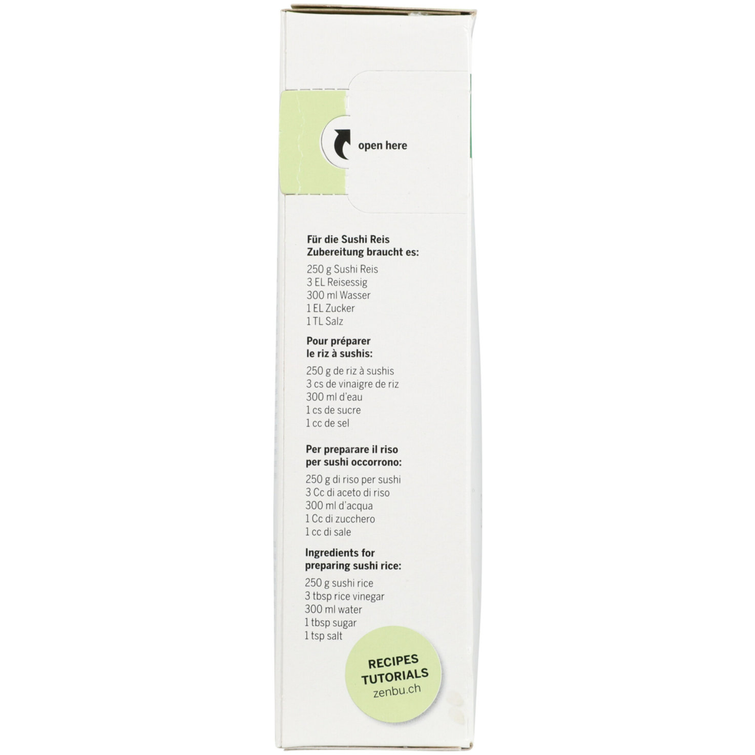 Zenbu Naturaplan Bio Sushi Reis