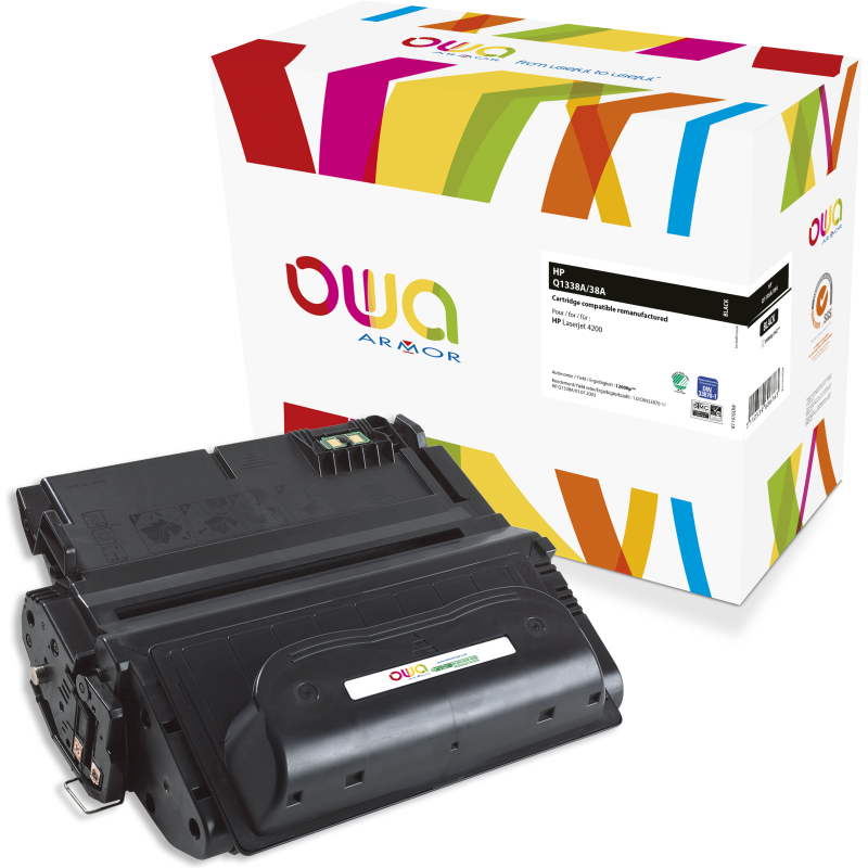 Toner remanufacturé OWA - standard - Noir - pour HP Q1338A