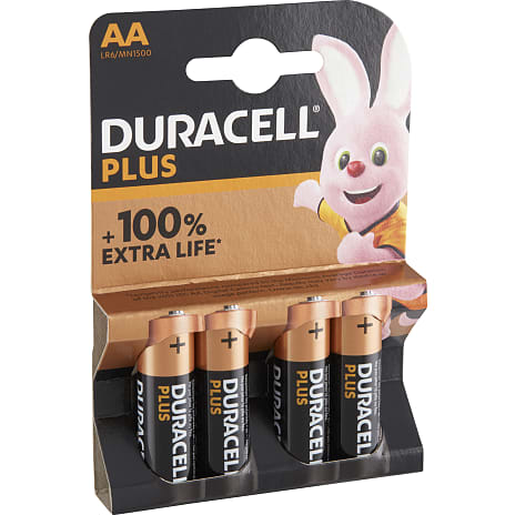 Duracell Plus AA batterier 4-pak
