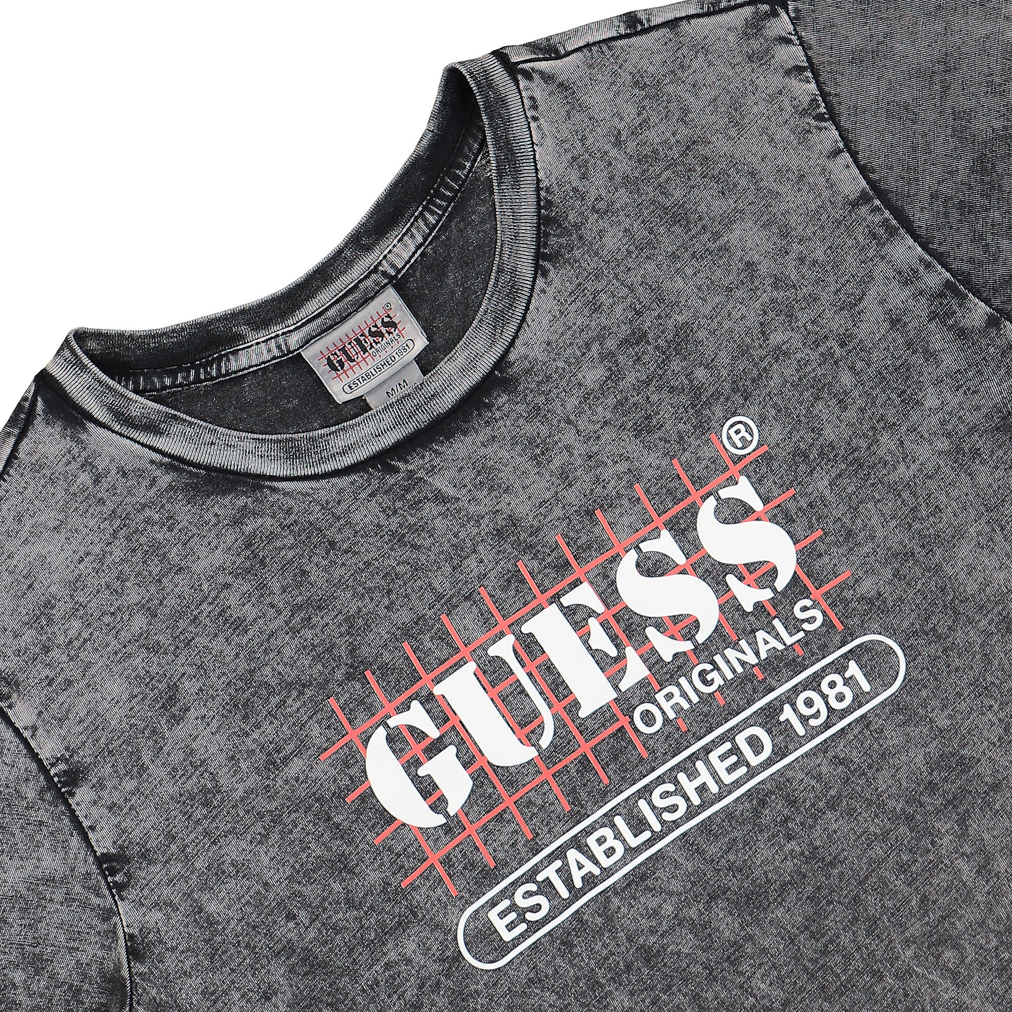 GUESS Originals<br>Wmns Go Raelyn Grid Crop Baby Tee