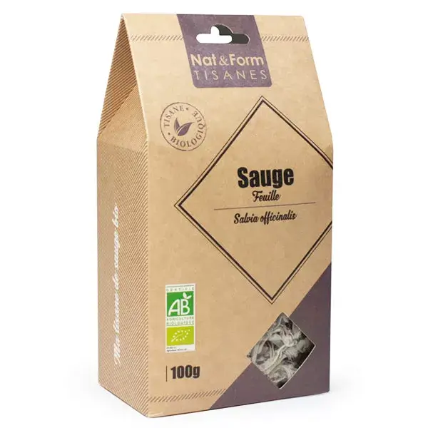 Chá de ervas orgânico de sálvia Nat & Form 100g