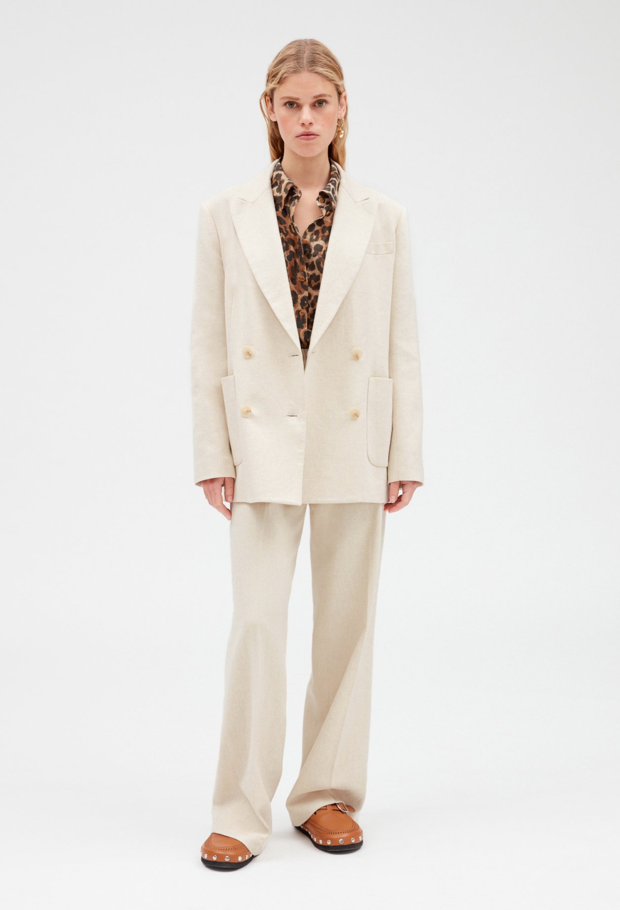 Veste tailleur beige