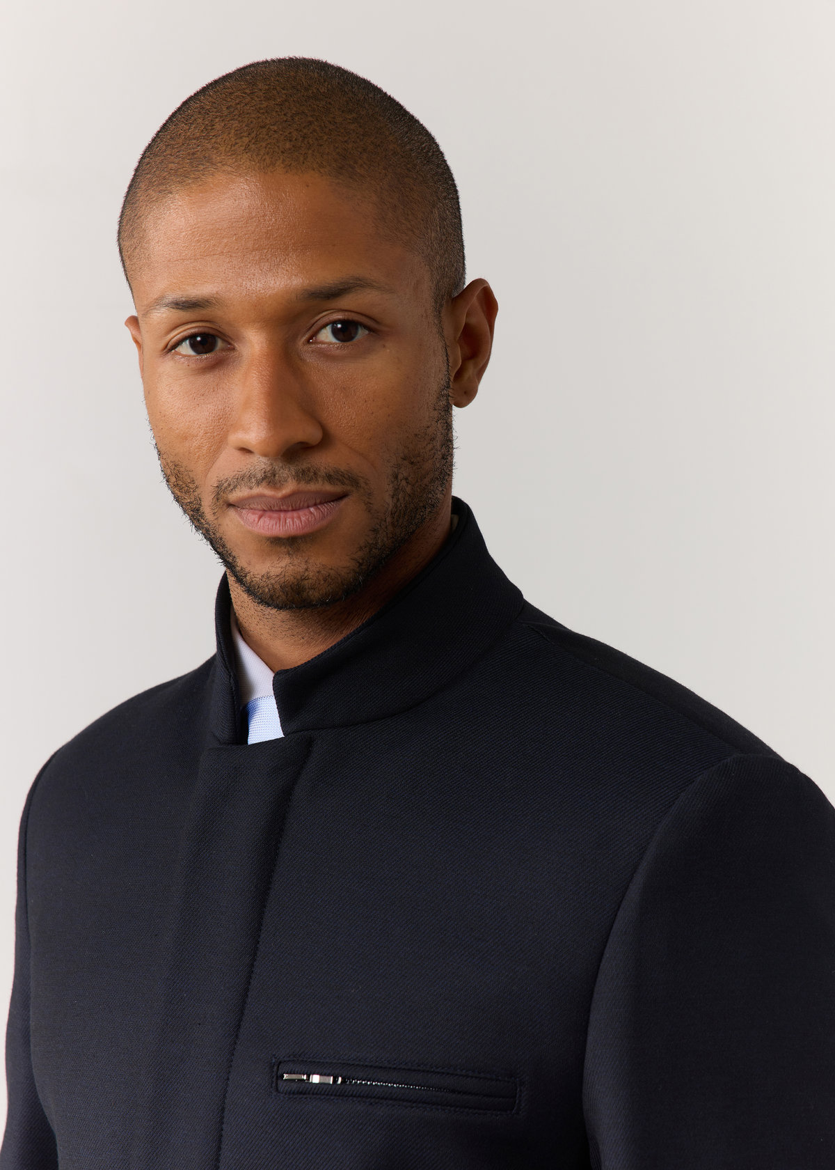 Manteau uni bleu marine