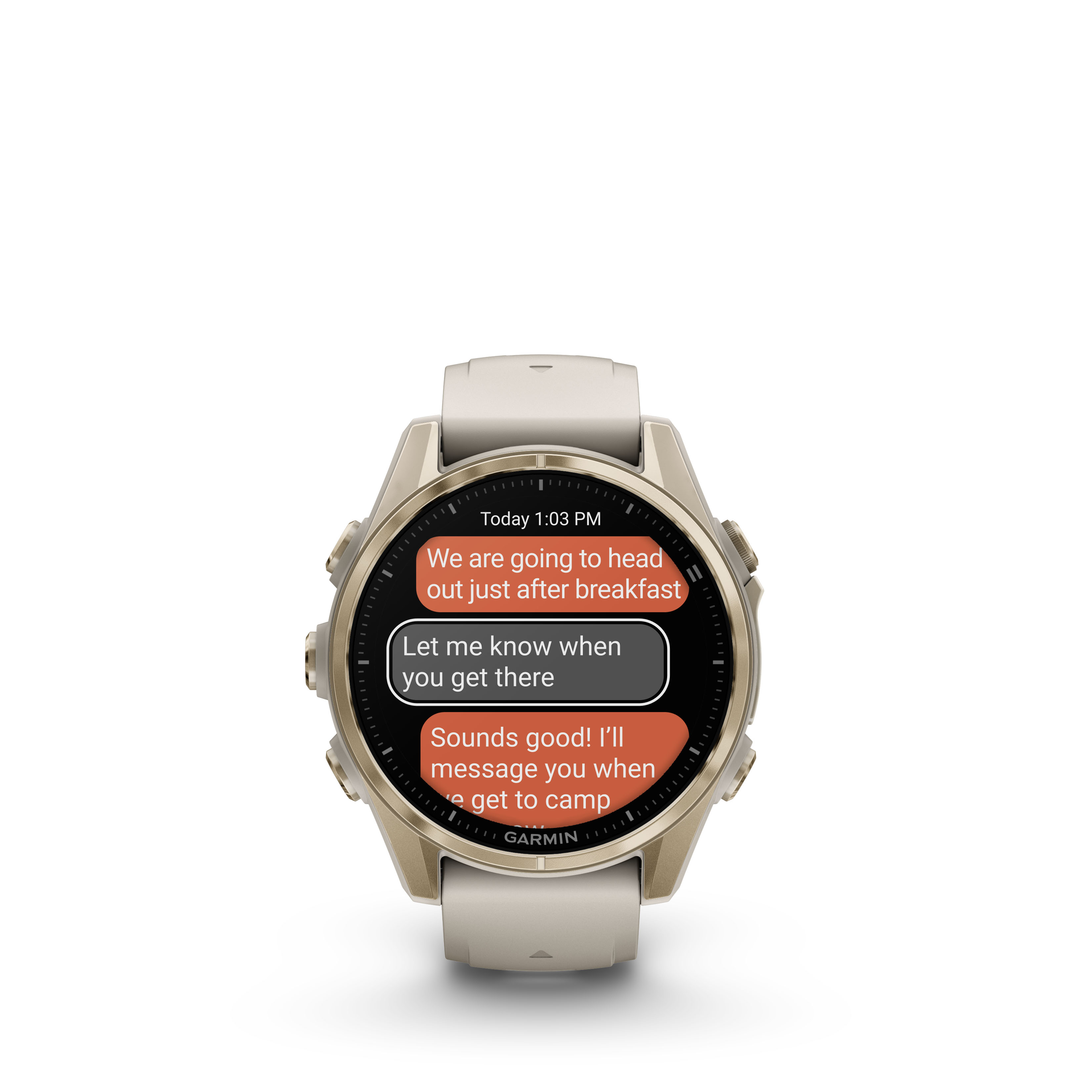 Garmin Fenix 8 43mm Amoled Sapphire Soft Gold/Sand