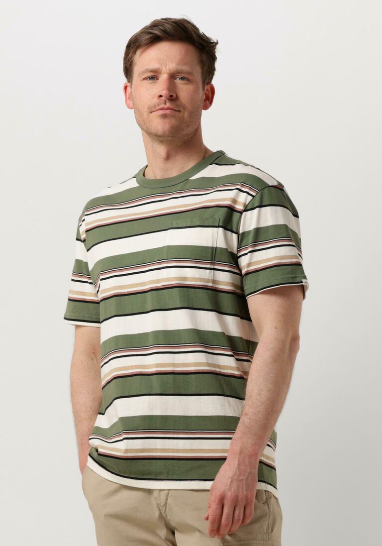 ANERKJENDT olijf anerkjendt t-shirt akkikki s/s stripe tee
