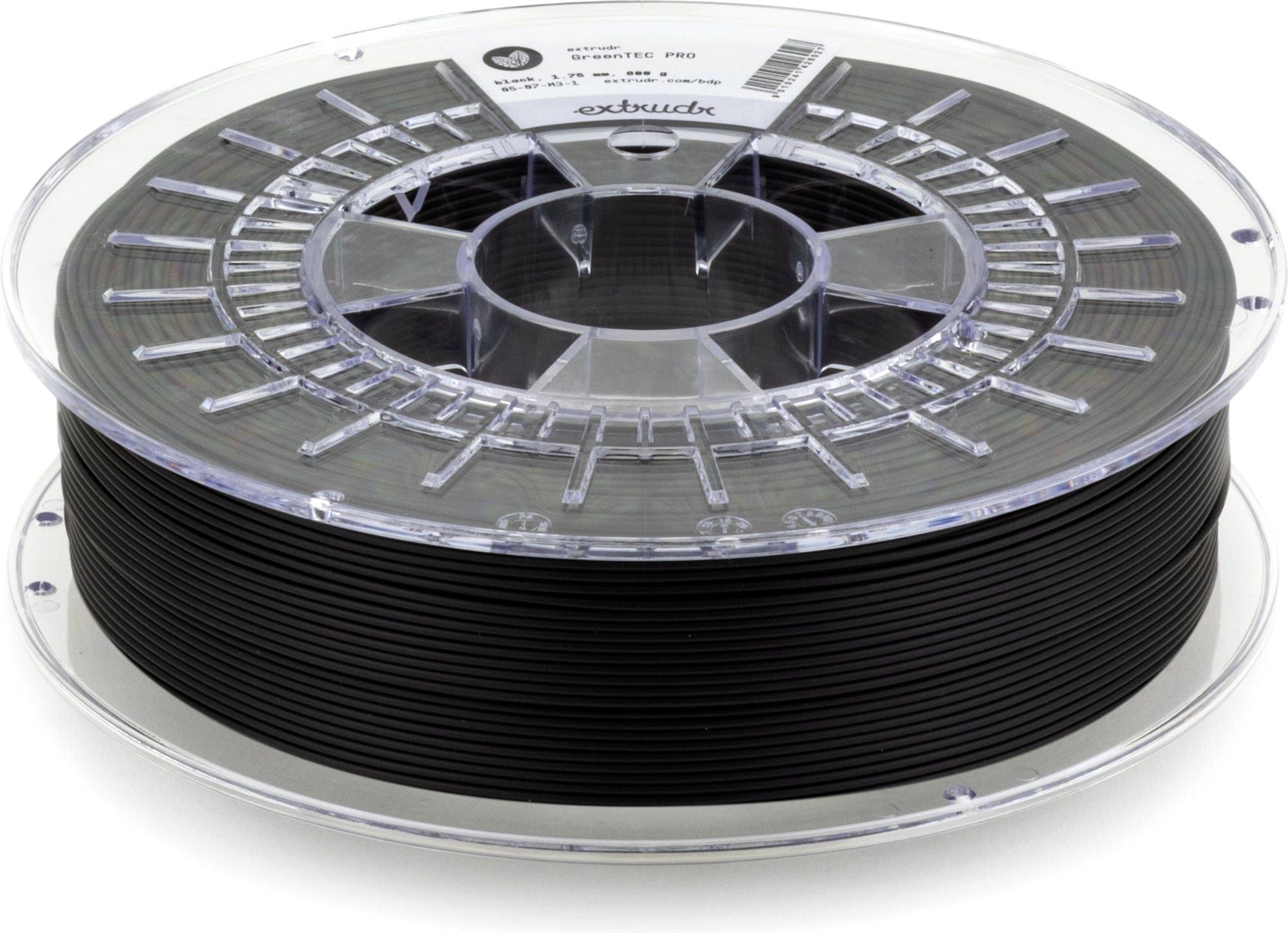 Extrudr  Green-TEC PRO Schwarz, 1,75 mm / 800 g    Hochleistungsmaterial mit biologisch-organischer Zusammensetzung