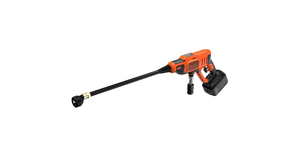 BLACK+DECKERBCPC18B-XJ 18V Hogedrukreiniger  (Oranje/zwart, Accu en oplader niet inbegrepen)