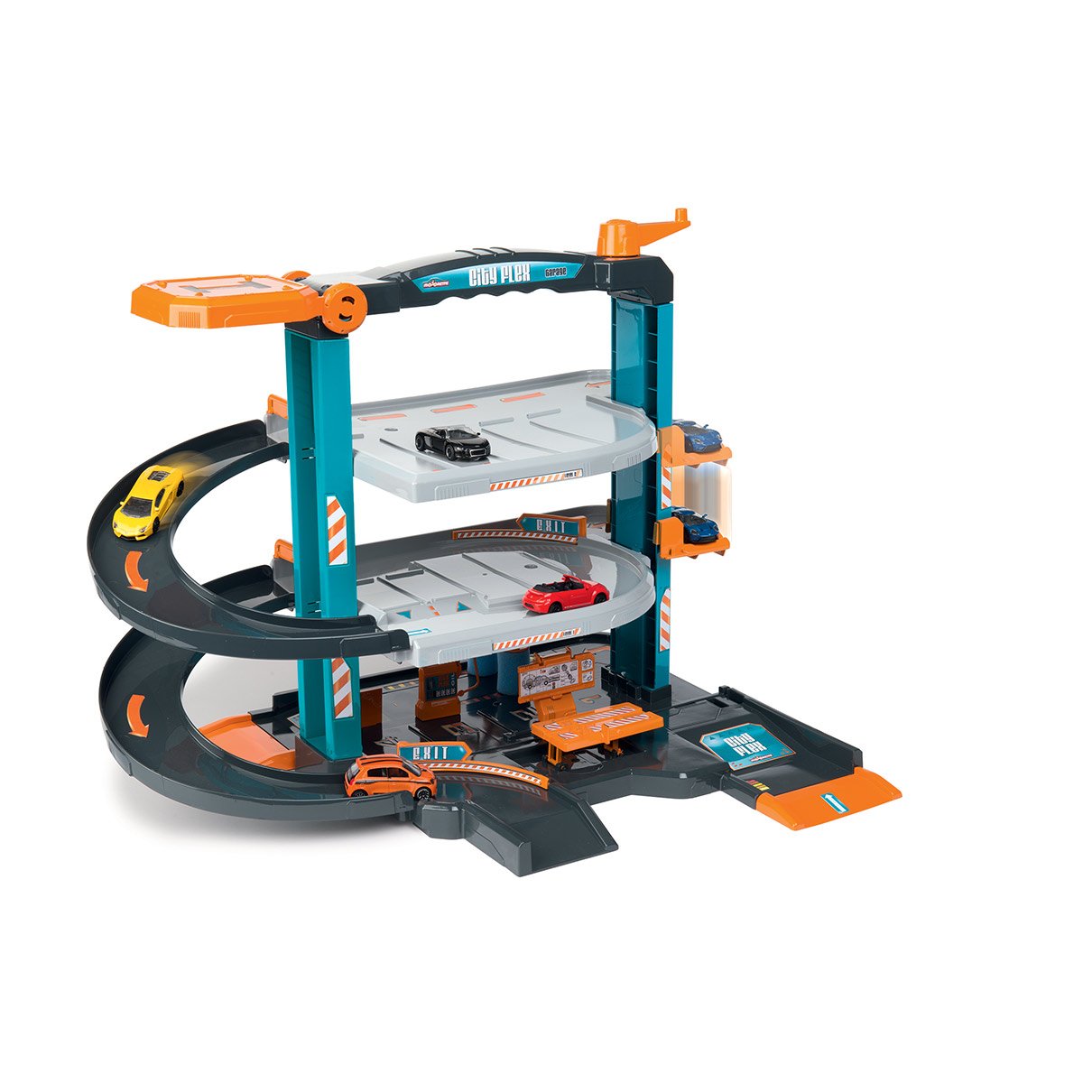 Majorette Garage City Flex + 5 Véhicules