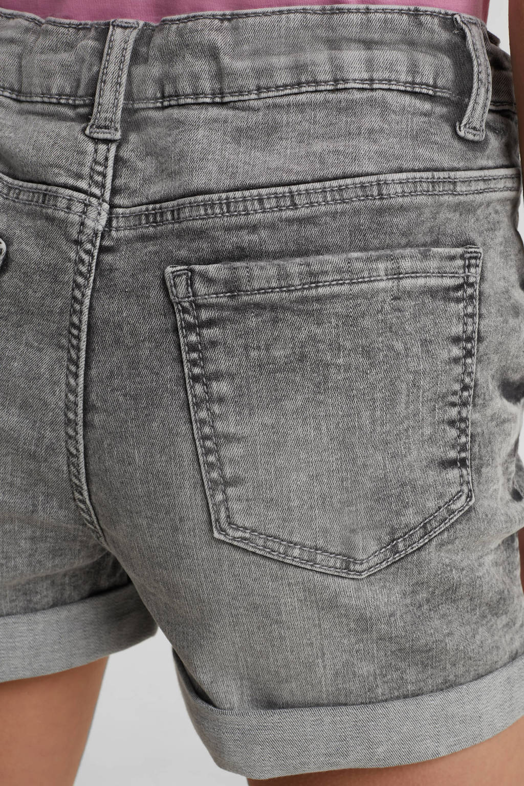anytime denim short grijs