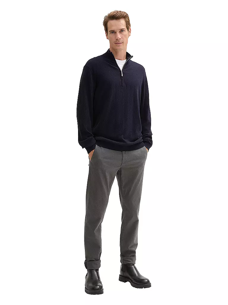 TOM TAILOR Troyer Pullover blau