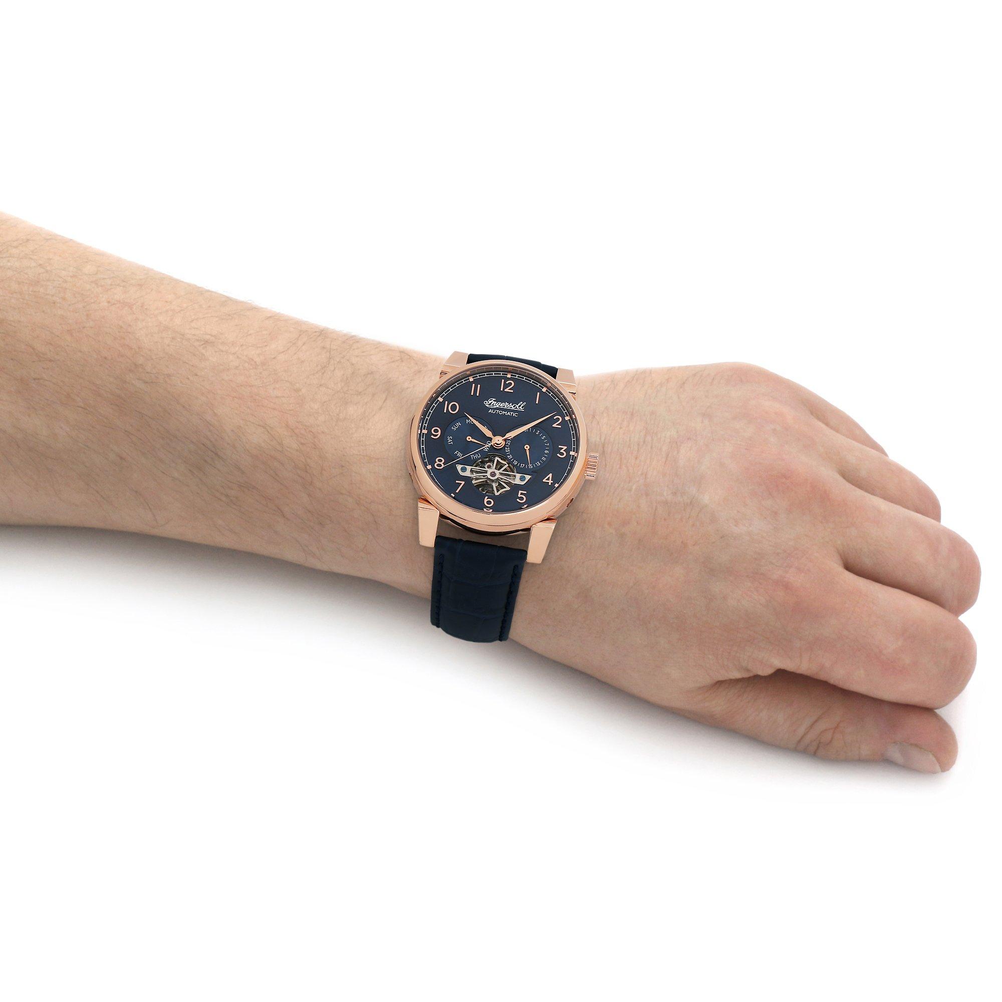 Ingersoll 1892 Swing Blue Rose Gold Watch I12702