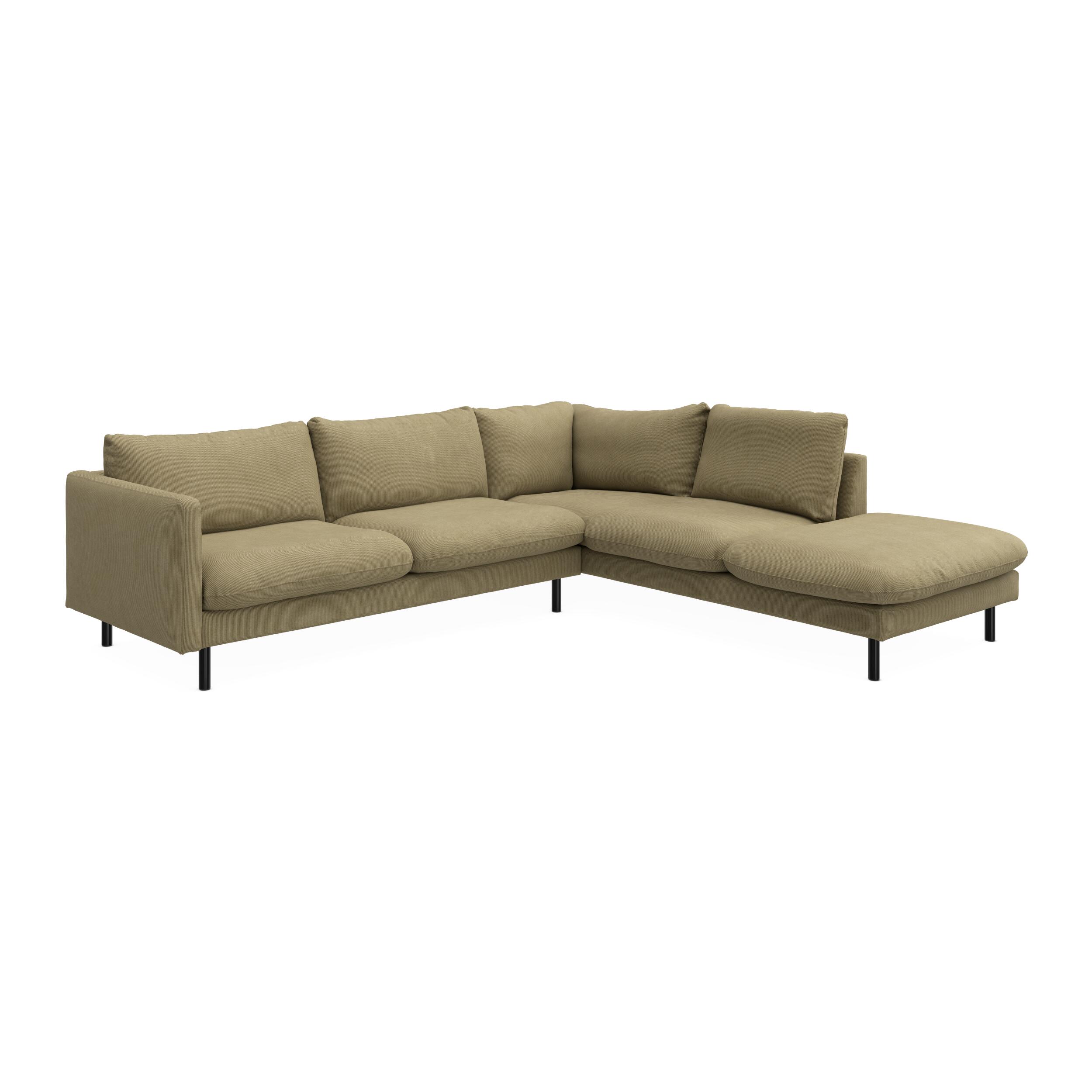 Bjorn højrevendt sofa med pufafslutning