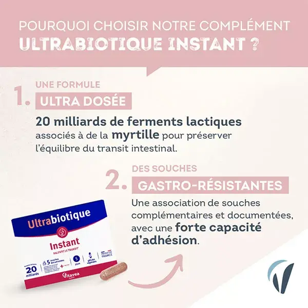 Vitavea Ultrabiotic Instant - Digestão Lenta - 10 Cápsulas Vegetais