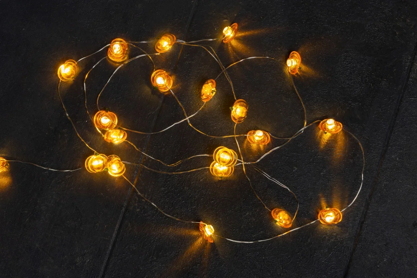 Halloweenpynt Lyslenke Gresskar LED-lys Lengde 200 cm