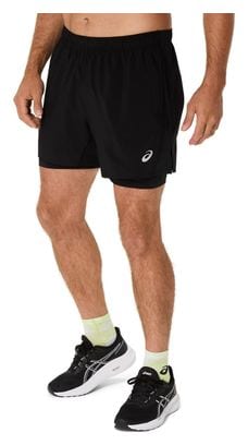 Short 2 en 1 Asics Core Run 5in Noir Homme