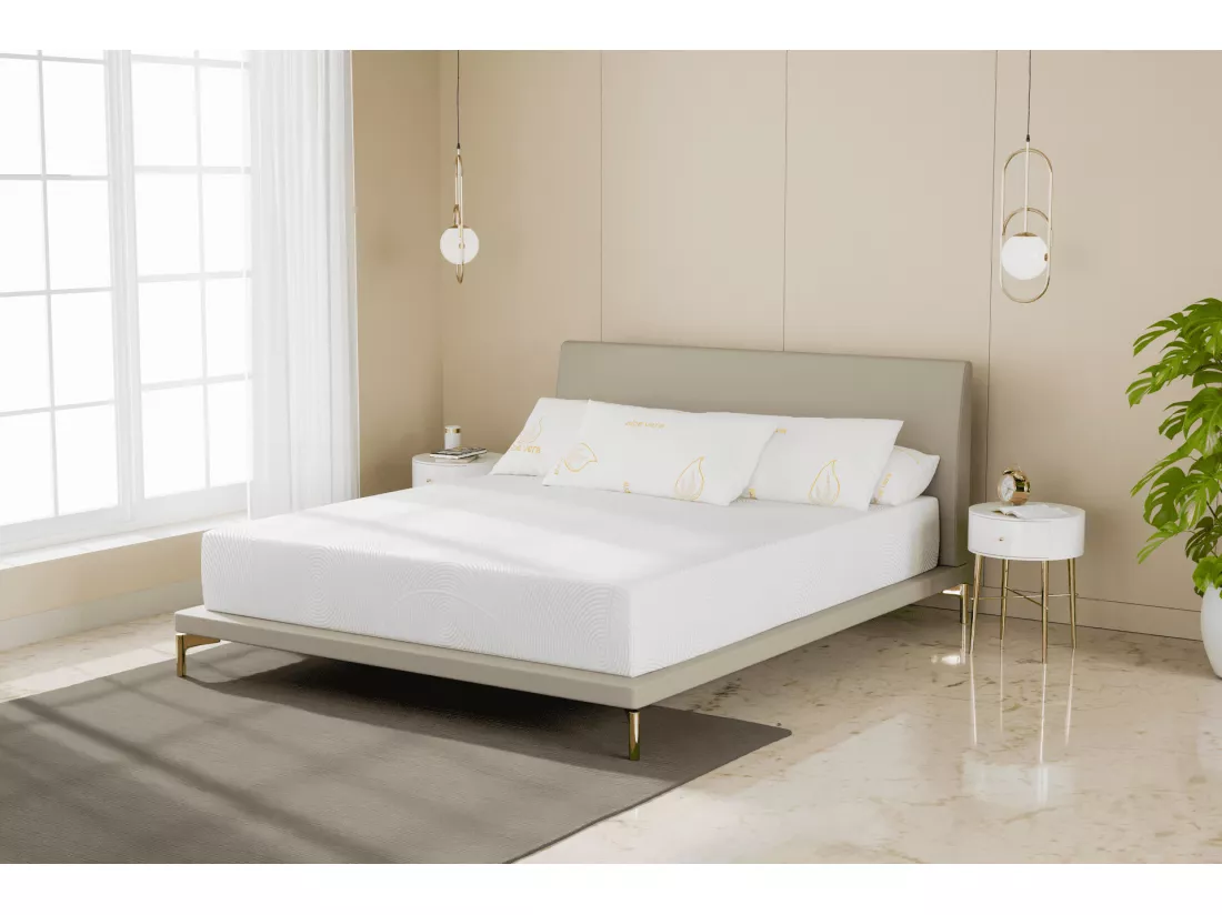 Matelas 180x200 Harmonic : Mousse de Confort Haute Qualité - Mal de Dos Respirante - Accueil équilibré - Soutien Mi-Ferme - Solides - Douce Lune