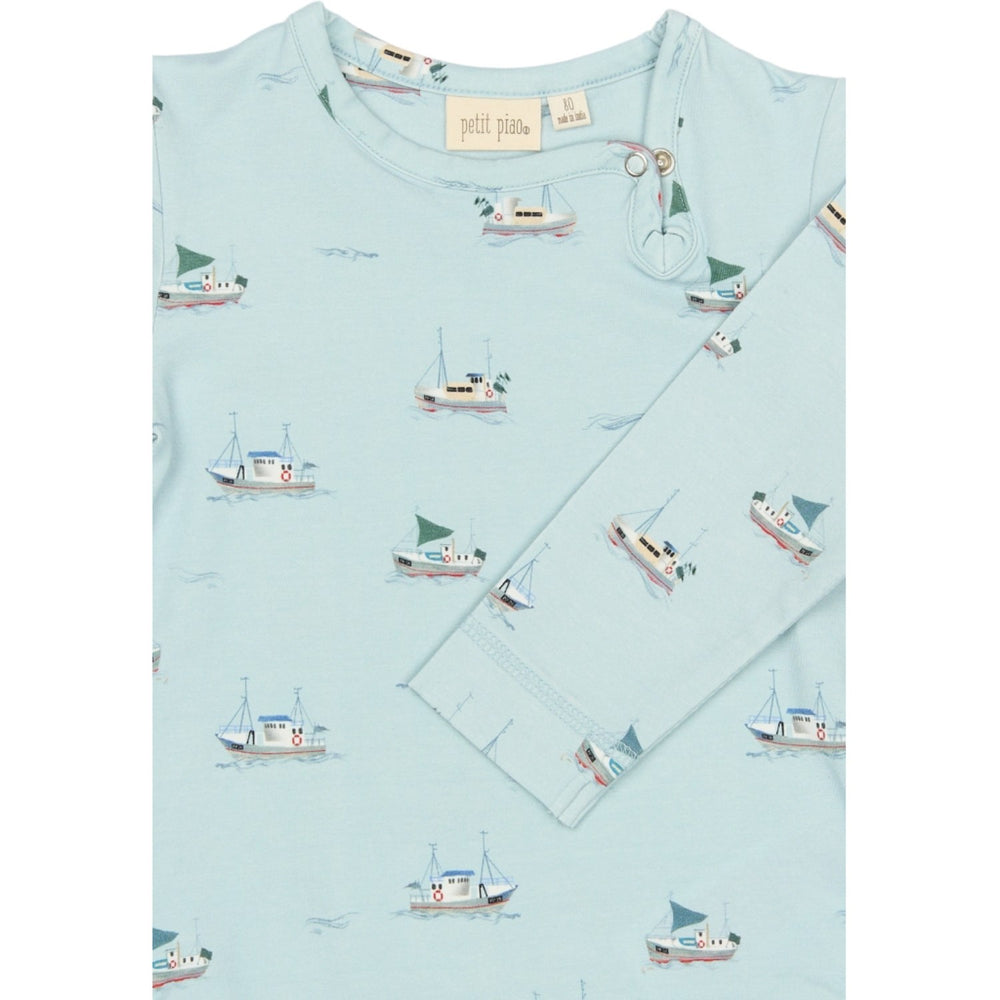 Køb Petit Piao Illusion Blue Boat AOP PPStar L_S Body