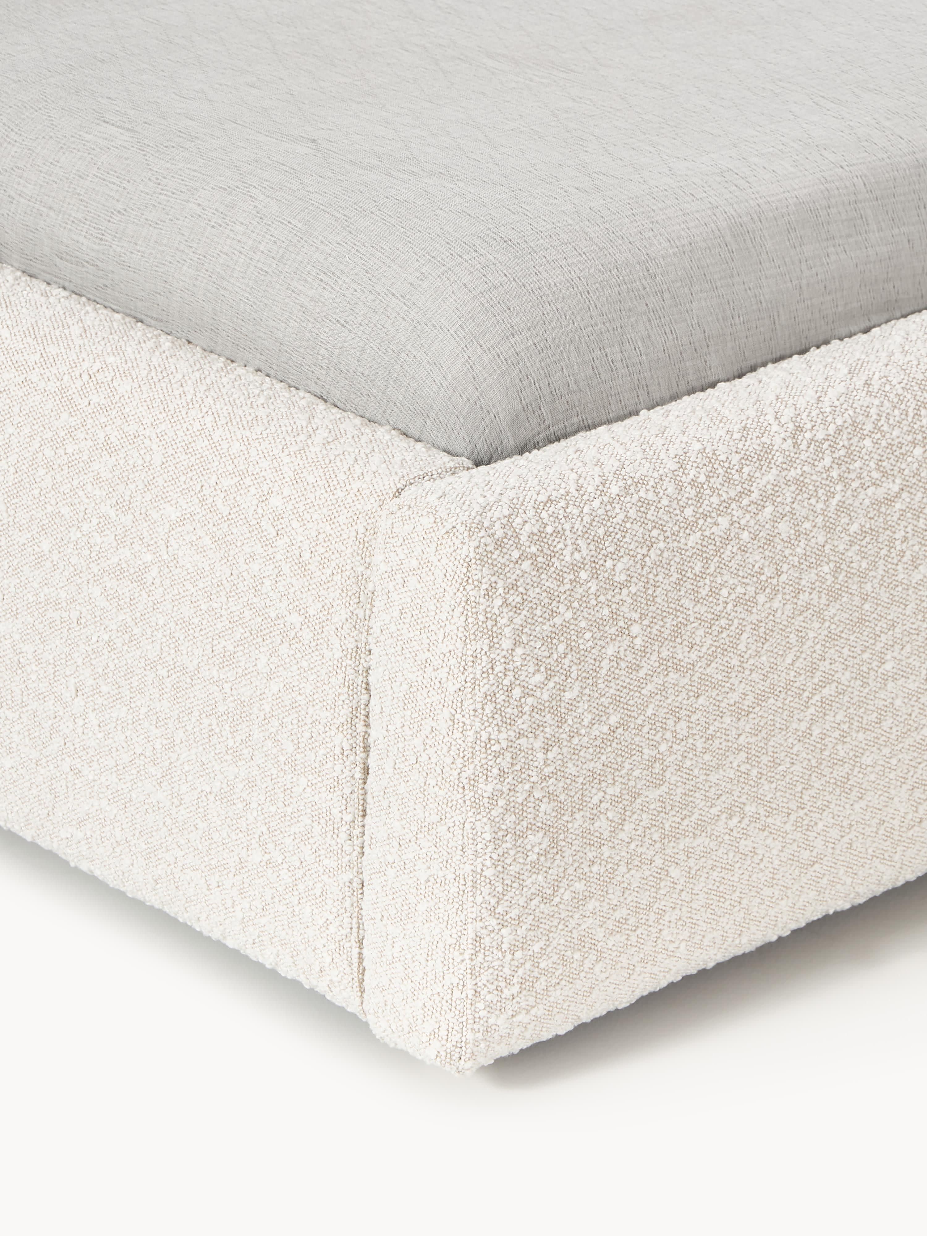 Bouclé gestoffeerd bed Cloud met opbergruimte