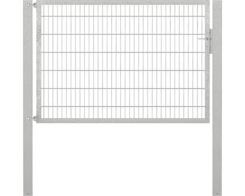 Enkele poort van metaalgaas, ALBERTS Flexo Plus 8/6/8, 200 x 140 cm, inclusief palen van 10 x 10 cm, thermisch verzinkt