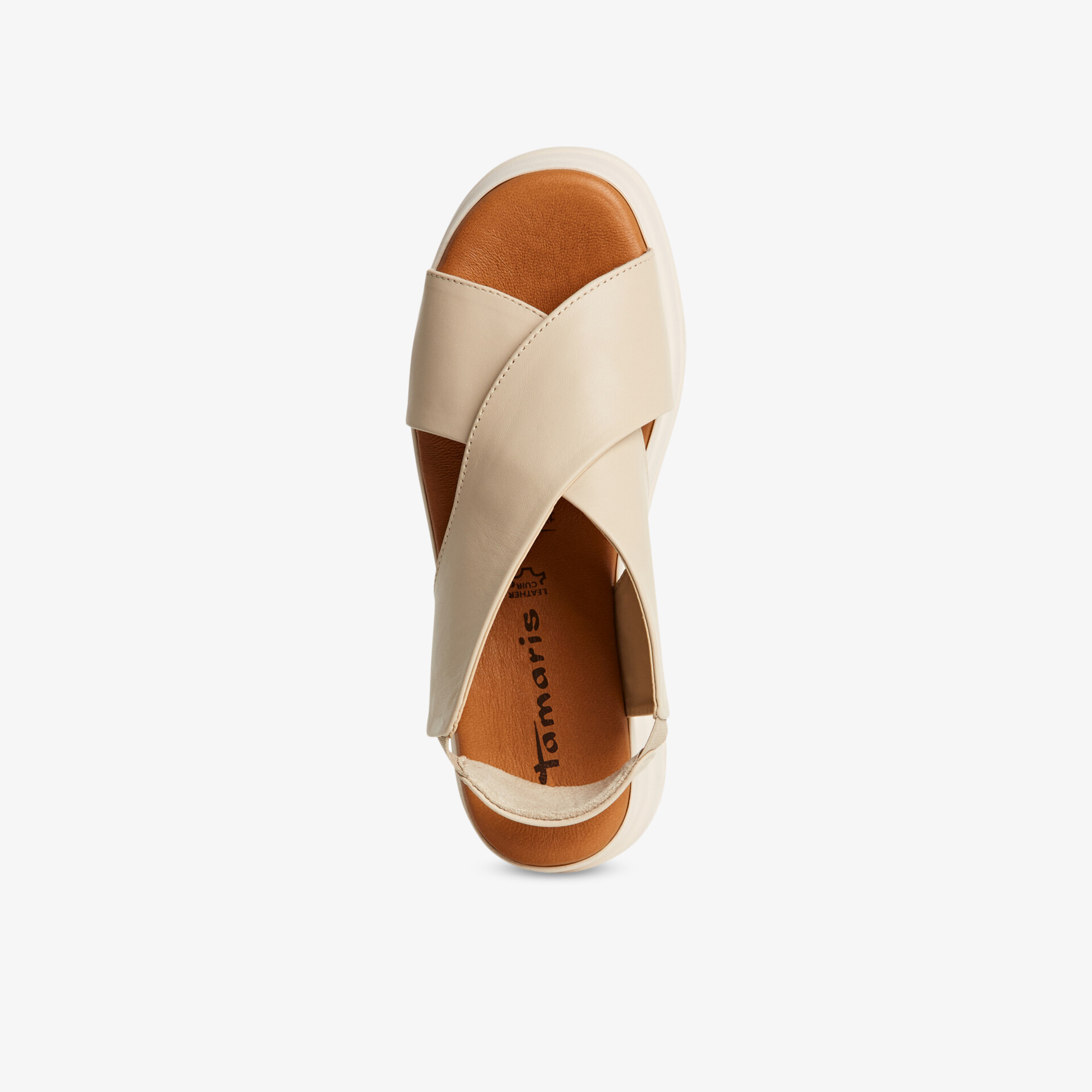 Tamaris Damen Plateausandalen beige