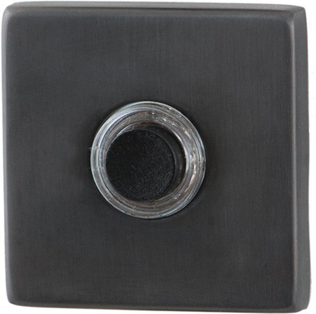 Beldrukker - PVD antraciet - Vierkant - 50x50x8mm