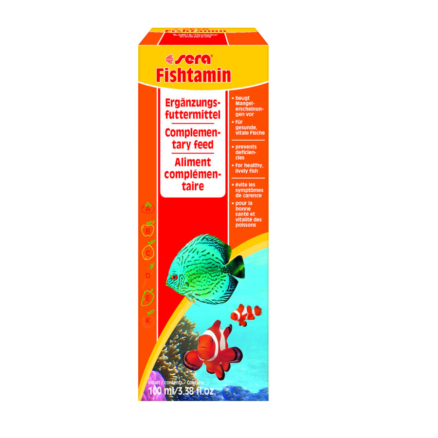 Vitaminas Sera Fishtamin para peixes