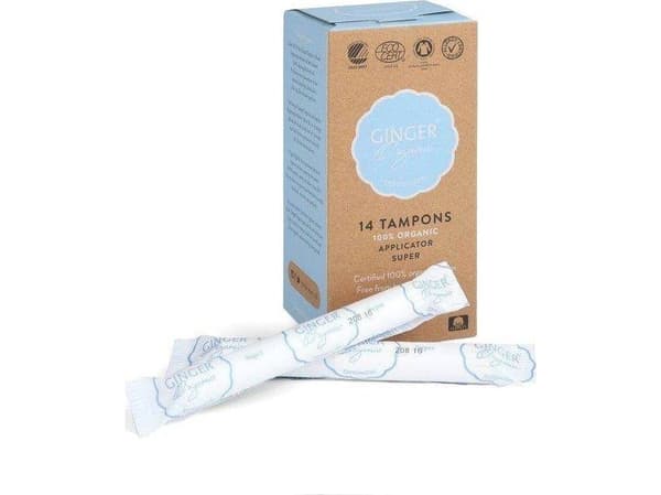 GINGER ORGANIC_Tamponger Super økologiske tamponger med applikator 14 stk