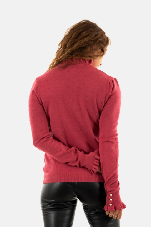Pull hiver la petite etoile solferinos framboise