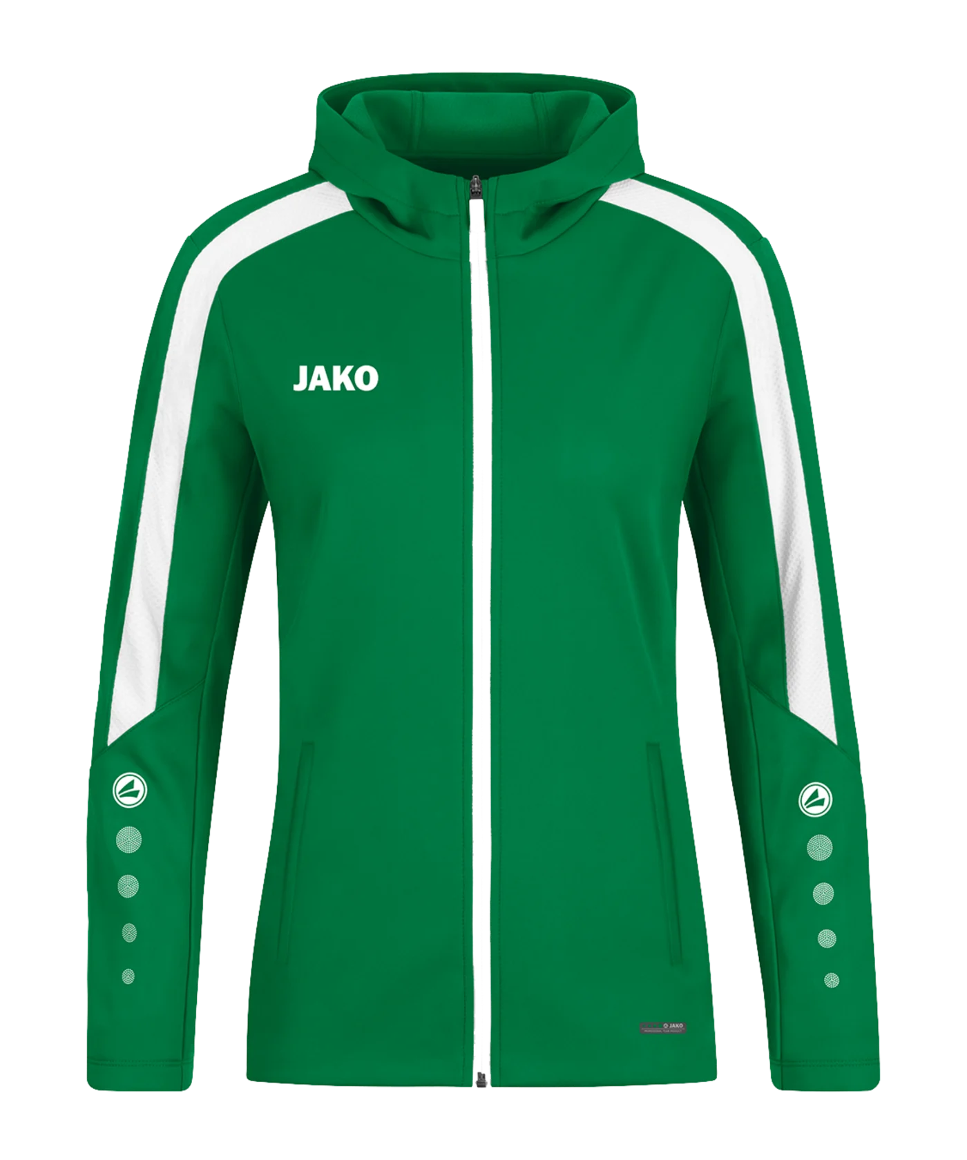 JAKO Power Kapuzenjacke Damen Grün Weiss F200