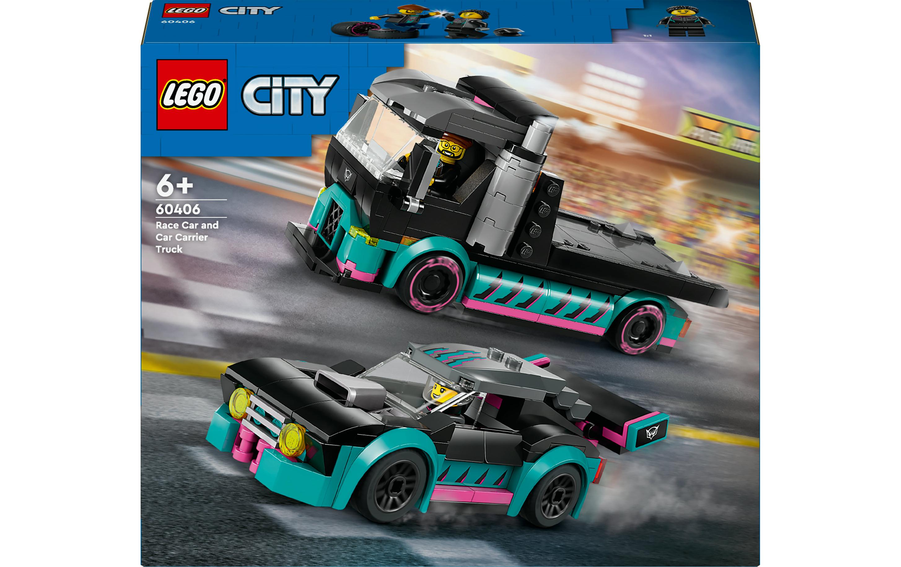 City Autotransporter mit Rennwagen 60406Fahrzeug-Spielset
