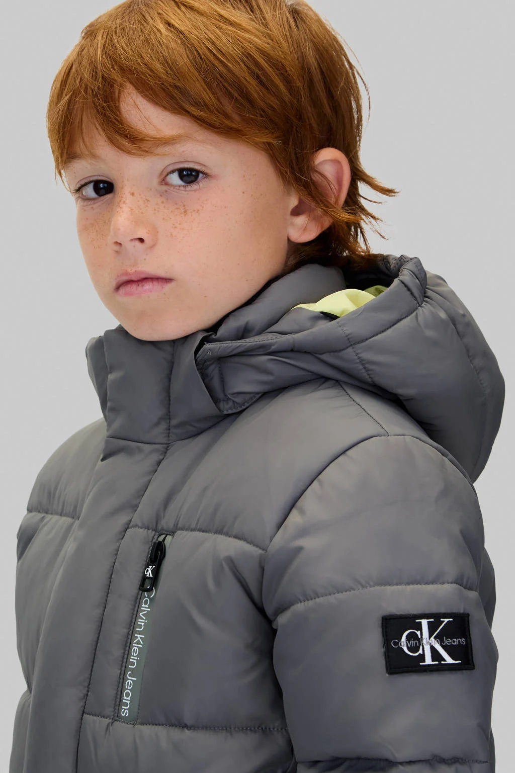 CALVIN KLEIN JEANS gewatteerde jas grijs