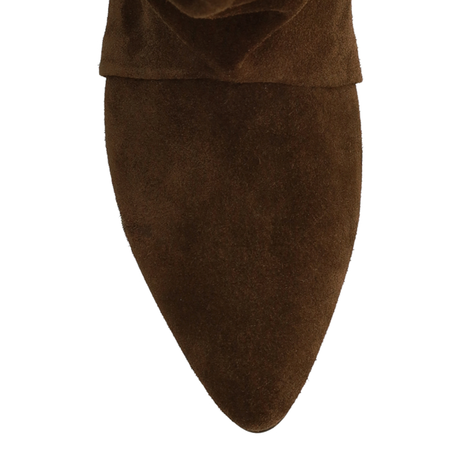 Donkerbruine suède slouchy enkellaarsjes