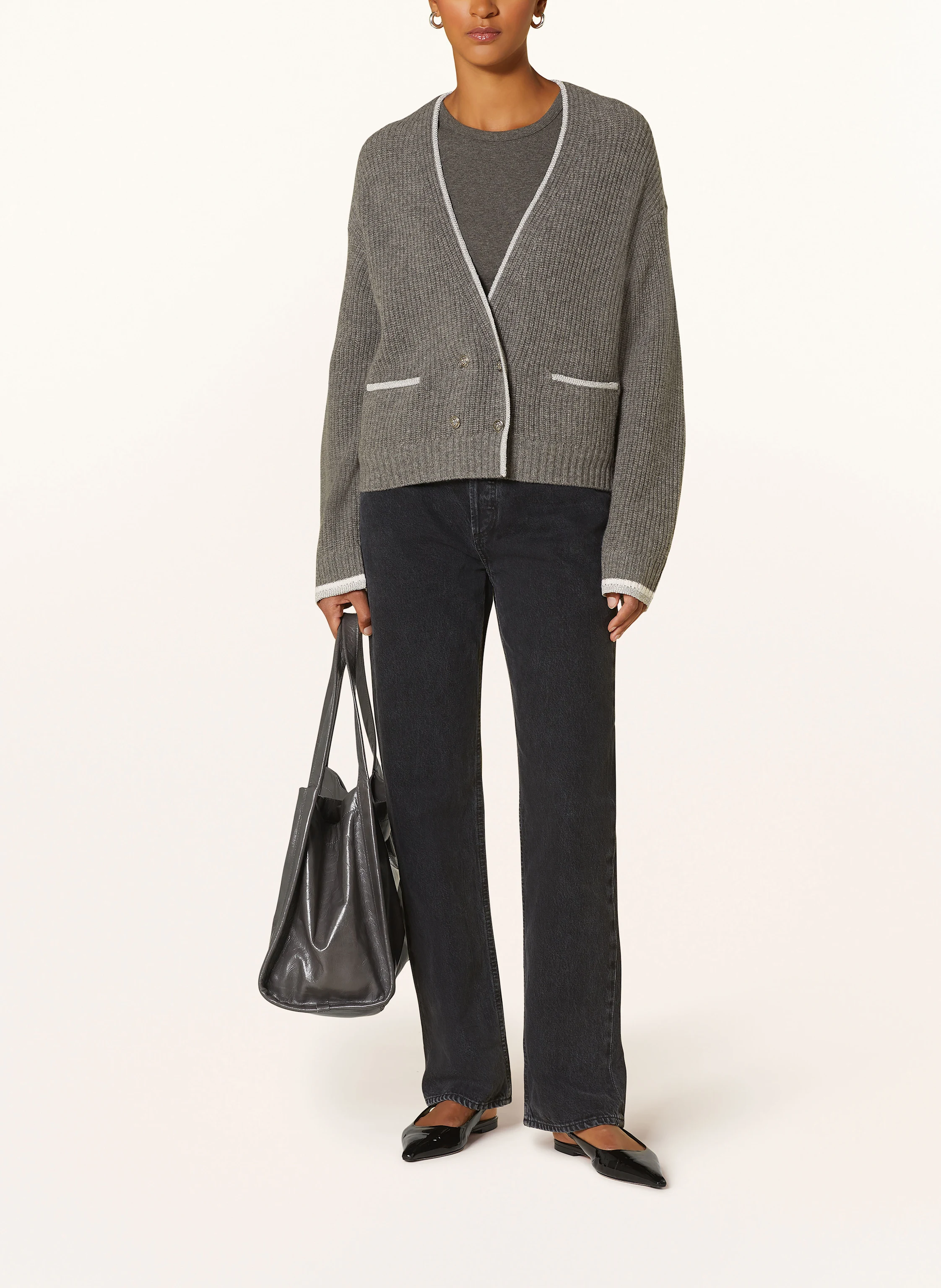 Princess GOES HOLLYWOOD Strickjacke mit Cashmere und Glitzergarn