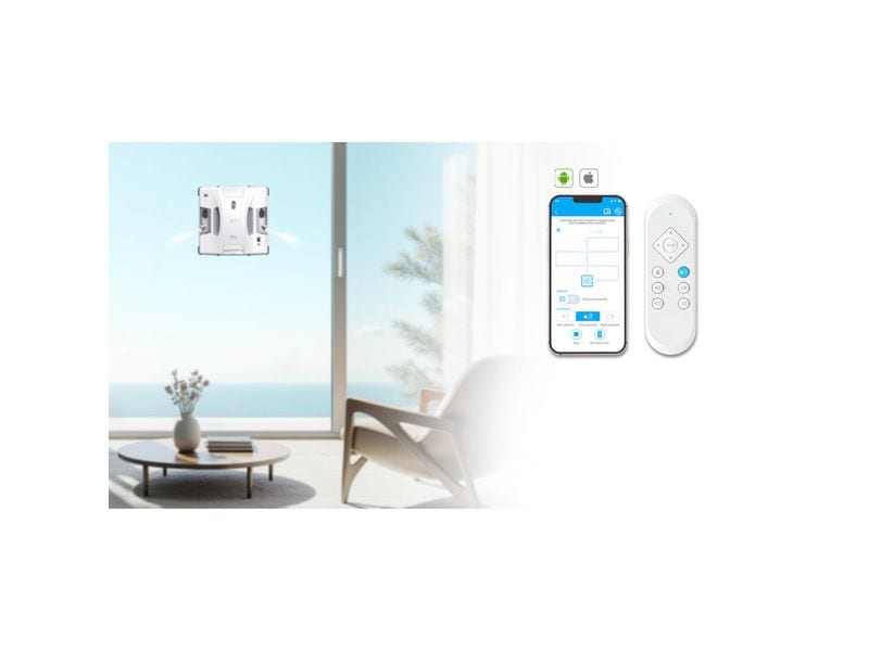 Hobot Fensterputzroboter S-7 Pro Weiss Fenster-Reinigungs-Roboter mit Dual-Mopp-Bewegung