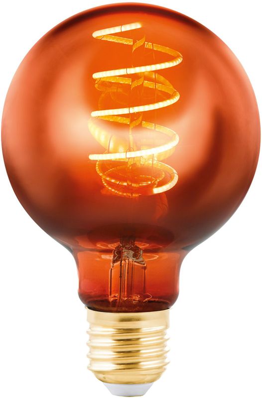 E27 Ledlamp - Koperkleurig - Dimbaar - Spiraalvormig - 4 Watt